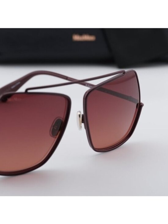 Max Mara ELSAPETITE MM0102 69F Butterfly Sunglasses - Bordeaux/Brown main image 10